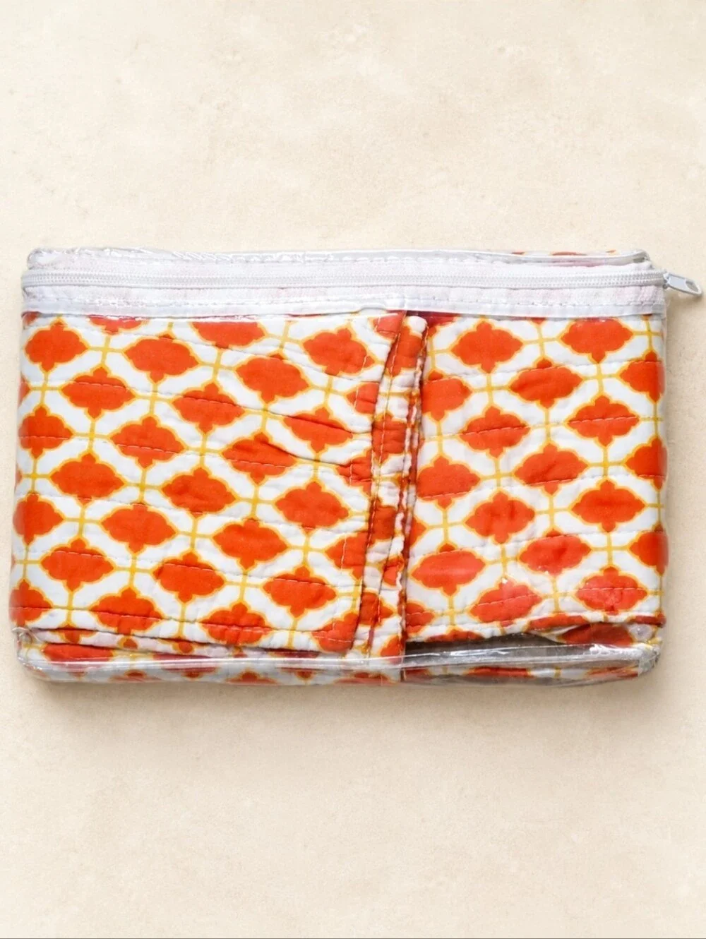 Levtex Mackenzie Euro Sham NIP Orange Medallion Coastal Desert Boho 26x26